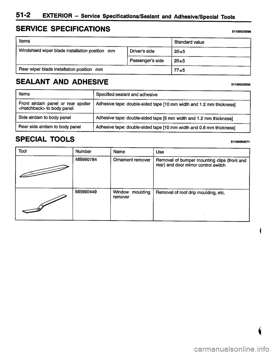 MITSUBISHI LANCER 1996  Workshop  Service Repair Manual 