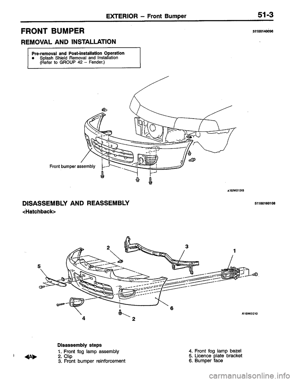 MITSUBISHI LANCER 1996  Workshop  Service Repair Manual 
