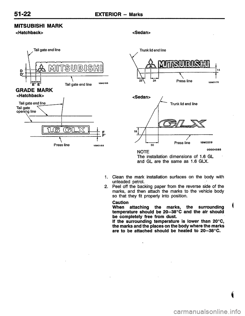 MITSUBISHI LANCER 1996  Workshop  Service Repair Manual 