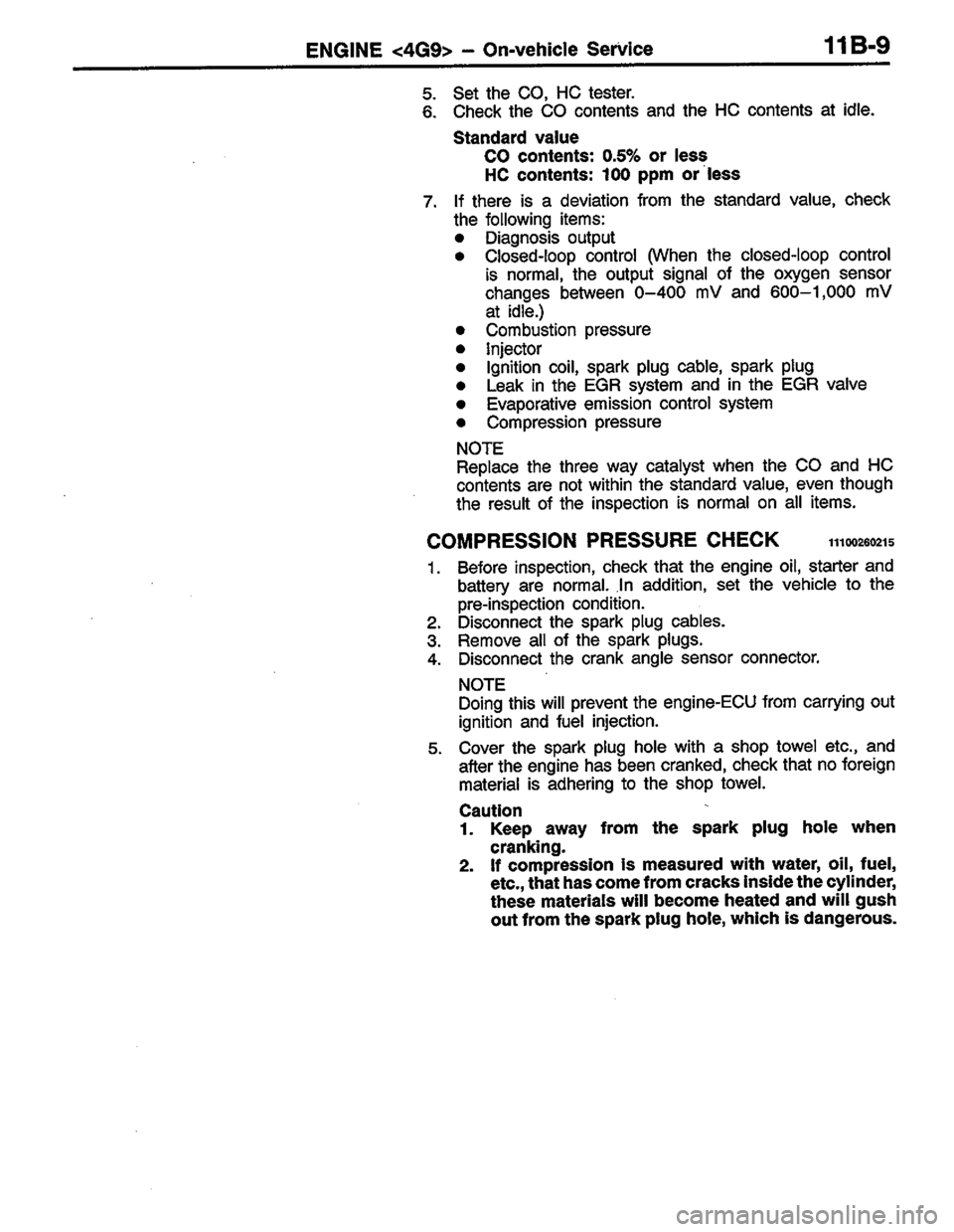 MITSUBISHI LANCER 1996  Workshop  Service Repair Manual 