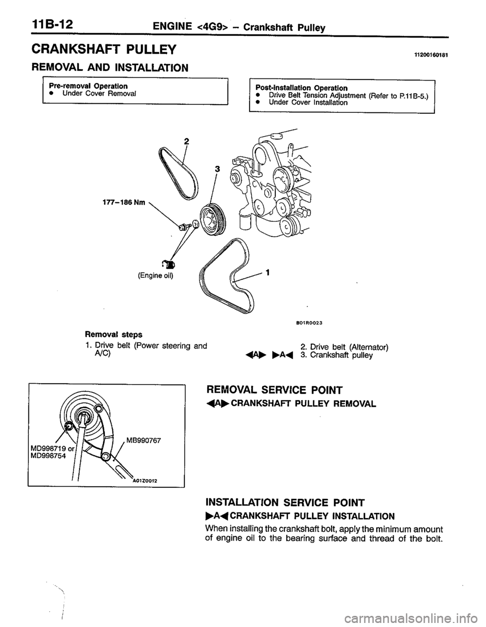 MITSUBISHI LANCER 1996  Workshop  Service Repair Manual 