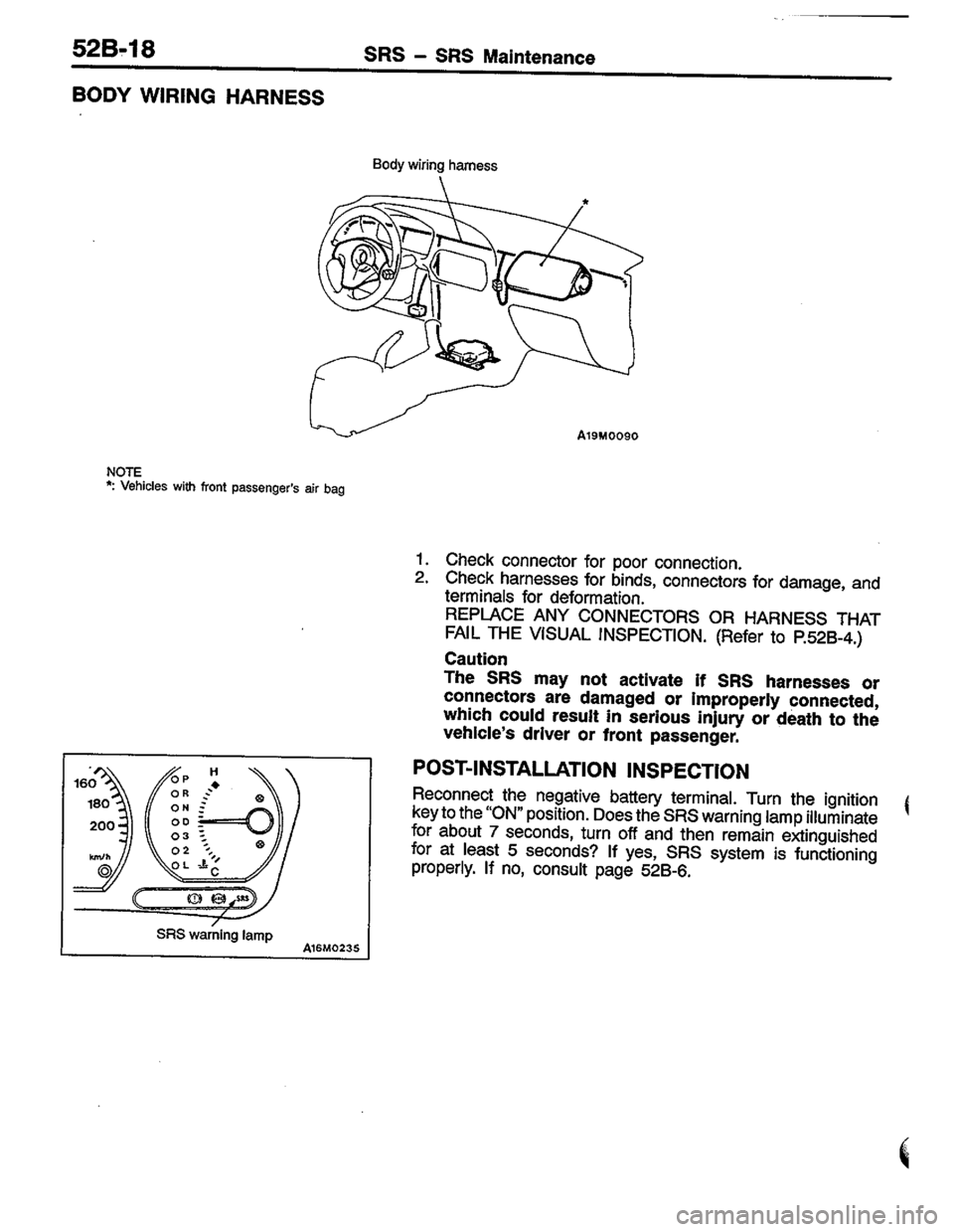 MITSUBISHI LANCER 1996  Workshop  Service Repair Manual 
