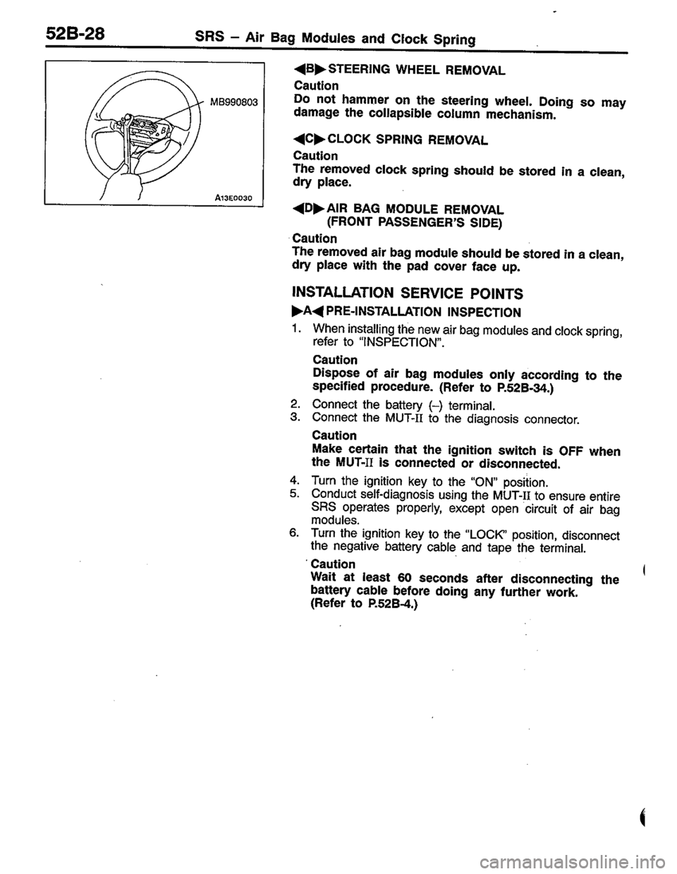 MITSUBISHI LANCER 1996  Workshop  Service Repair Manual 