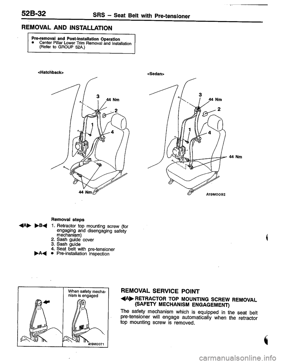 MITSUBISHI LANCER 1996  Workshop  Service Repair Manual 