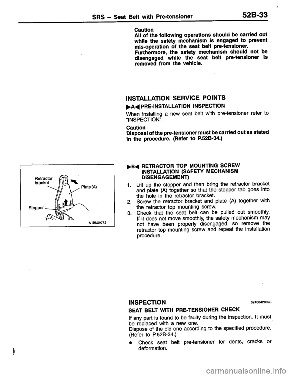 MITSUBISHI LANCER 1996  Workshop  Service Repair Manual 
