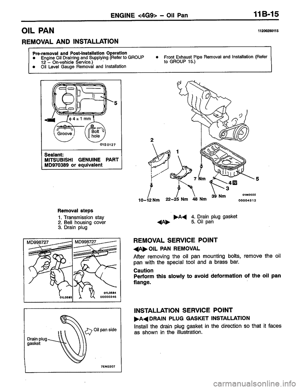 MITSUBISHI LANCER 1996  Workshop  Service Repair Manual 