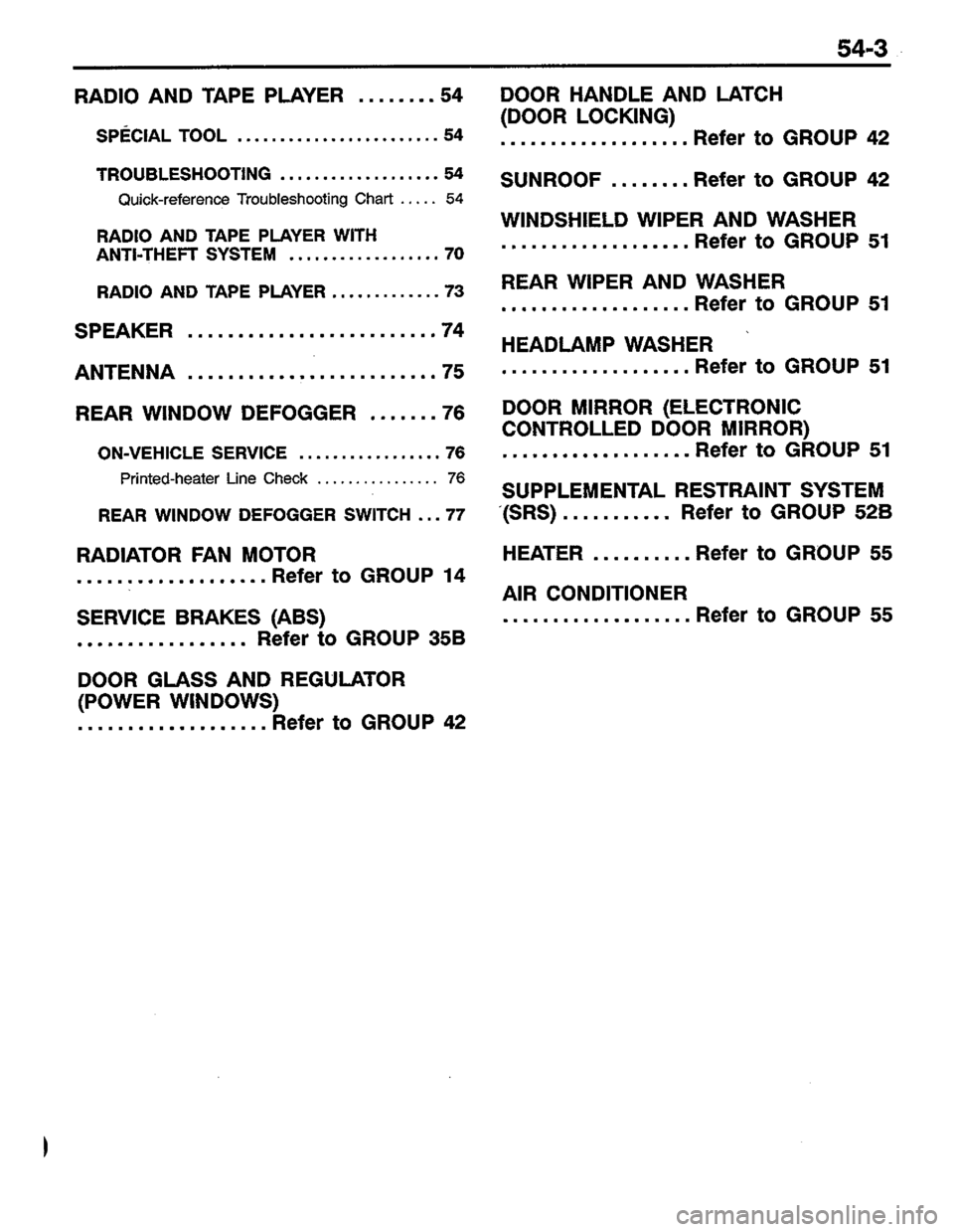 MITSUBISHI LANCER 1996  Workshop  Service Repair Manual 