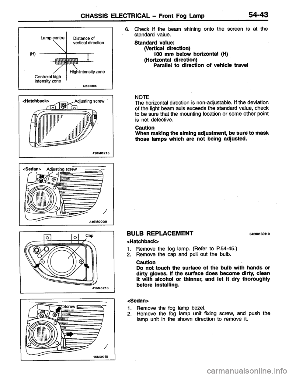 MITSUBISHI LANCER 1996  Workshop  Service Repair Manual 