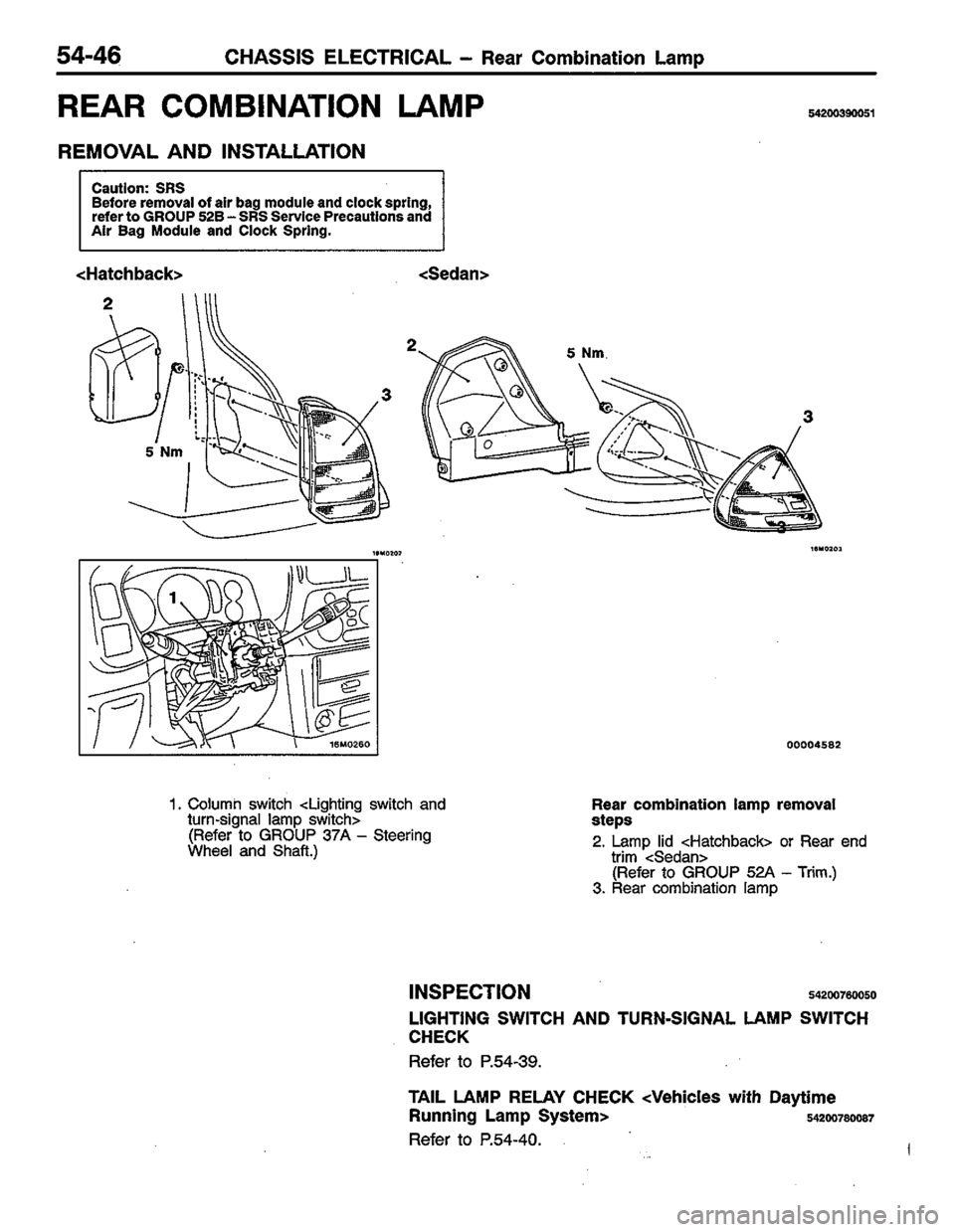 MITSUBISHI LANCER 1996  Workshop  Service Repair Manual 