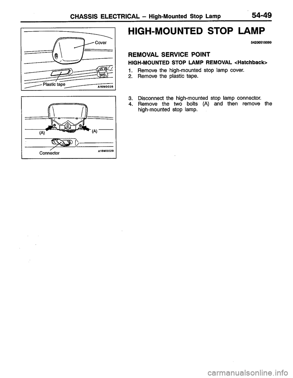MITSUBISHI LANCER 1996  Workshop  Service Repair Manual 