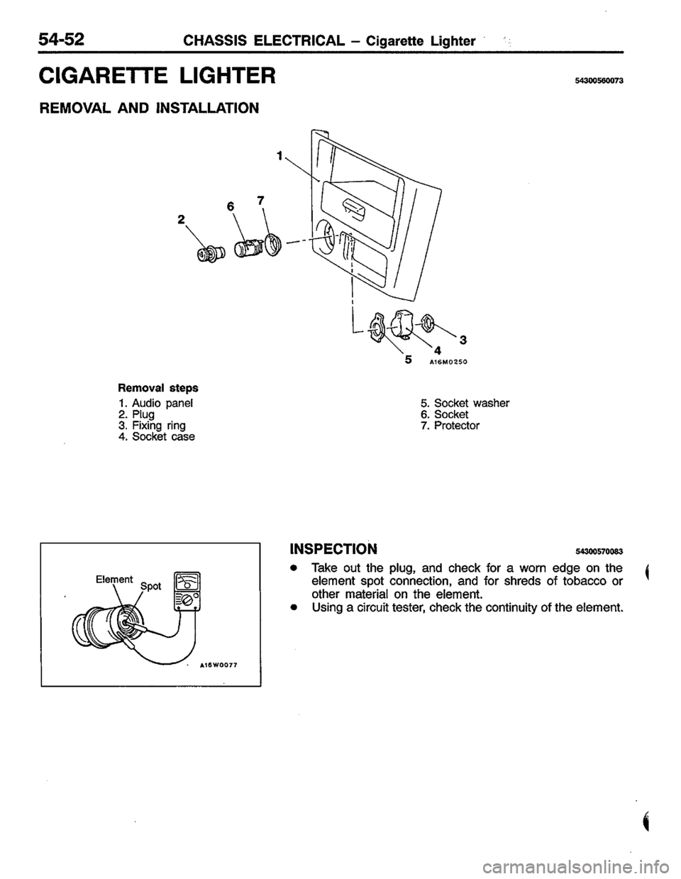 MITSUBISHI LANCER 1996  Workshop  Service Repair Manual 