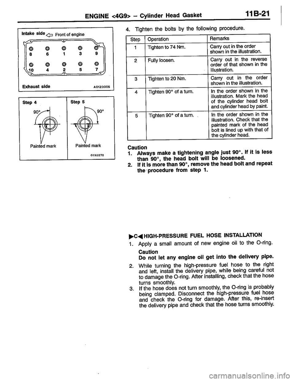 MITSUBISHI LANCER 1996  Workshop  Service Repair Manual 