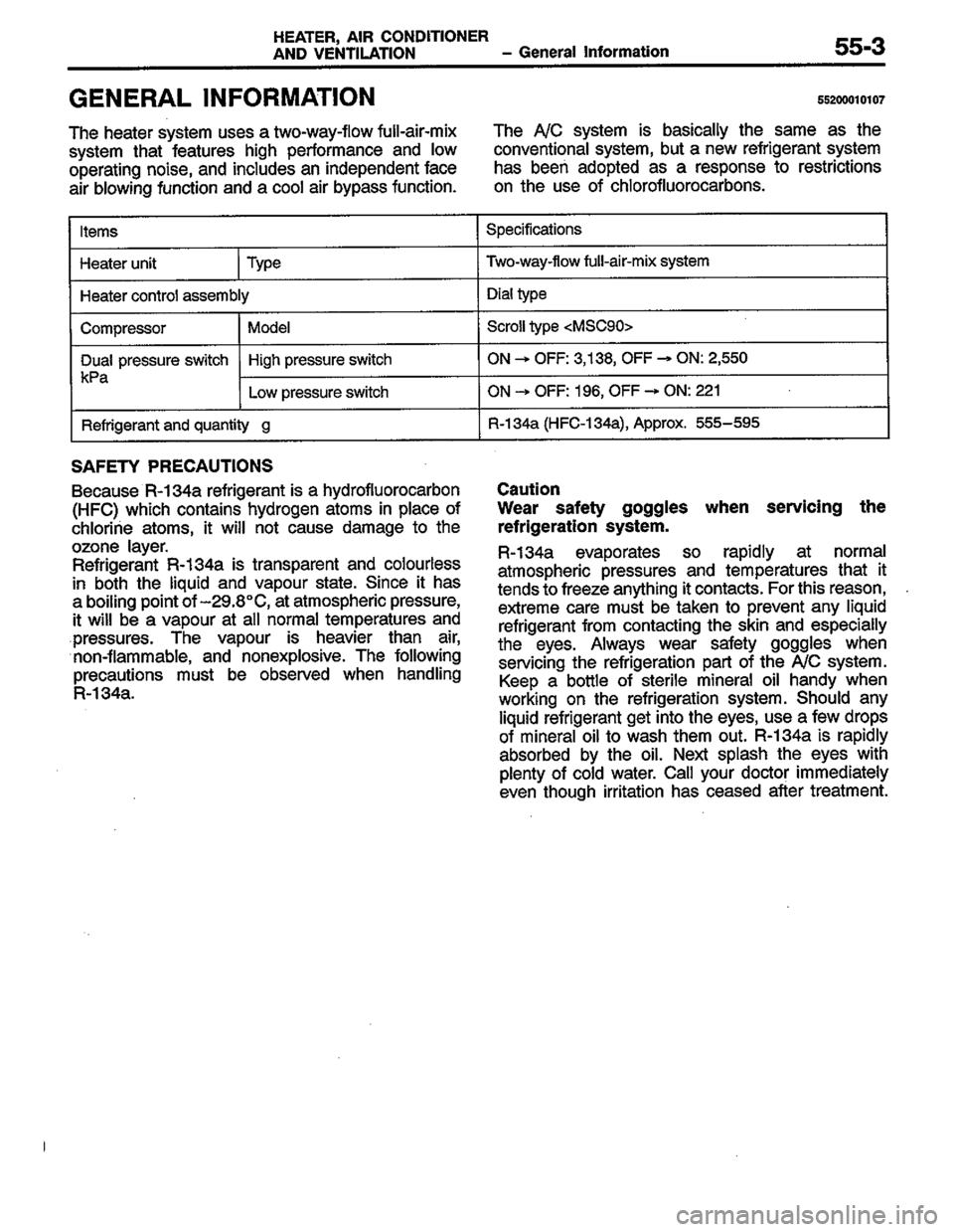 MITSUBISHI LANCER 1996  Workshop  Service Repair Manual 
