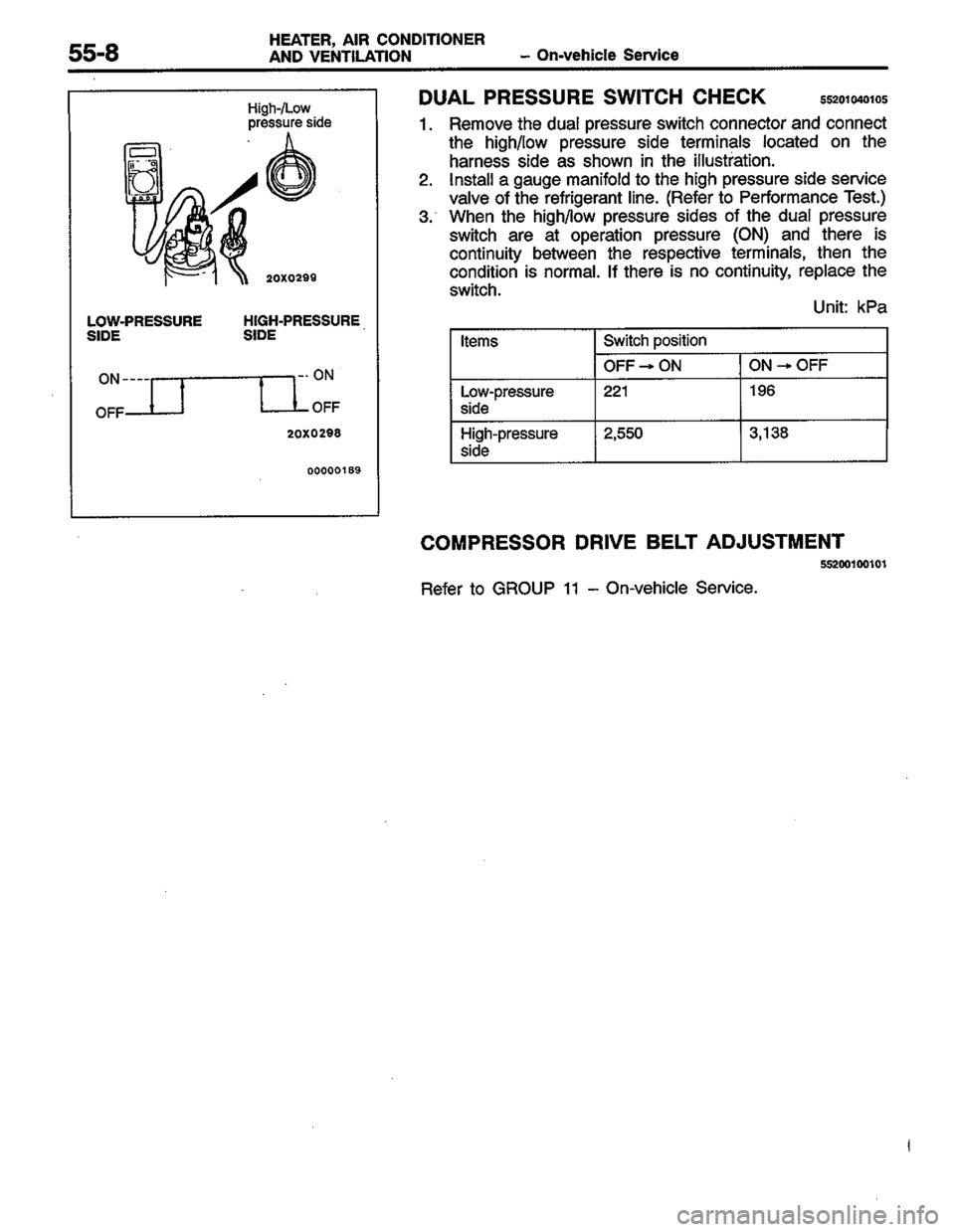 MITSUBISHI LANCER 1996  Workshop  Service Repair Manual 