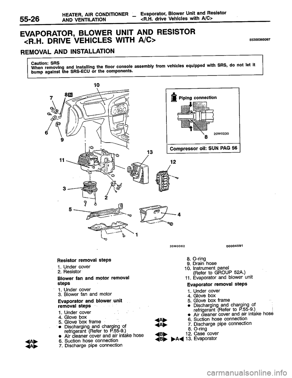 MITSUBISHI LANCER 1996  Workshop  Service Repair Manual 