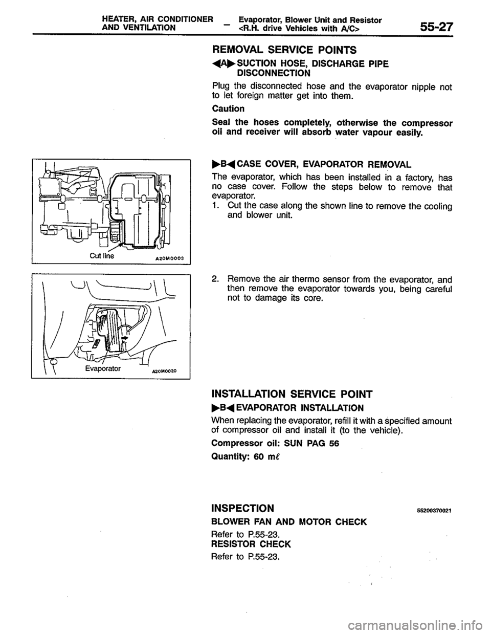 MITSUBISHI LANCER 1996  Workshop  Service Repair Manual 