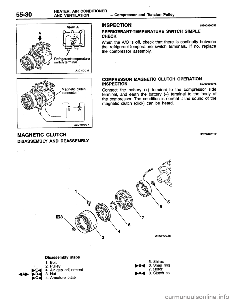 MITSUBISHI LANCER 1996  Workshop  Service Repair Manual 