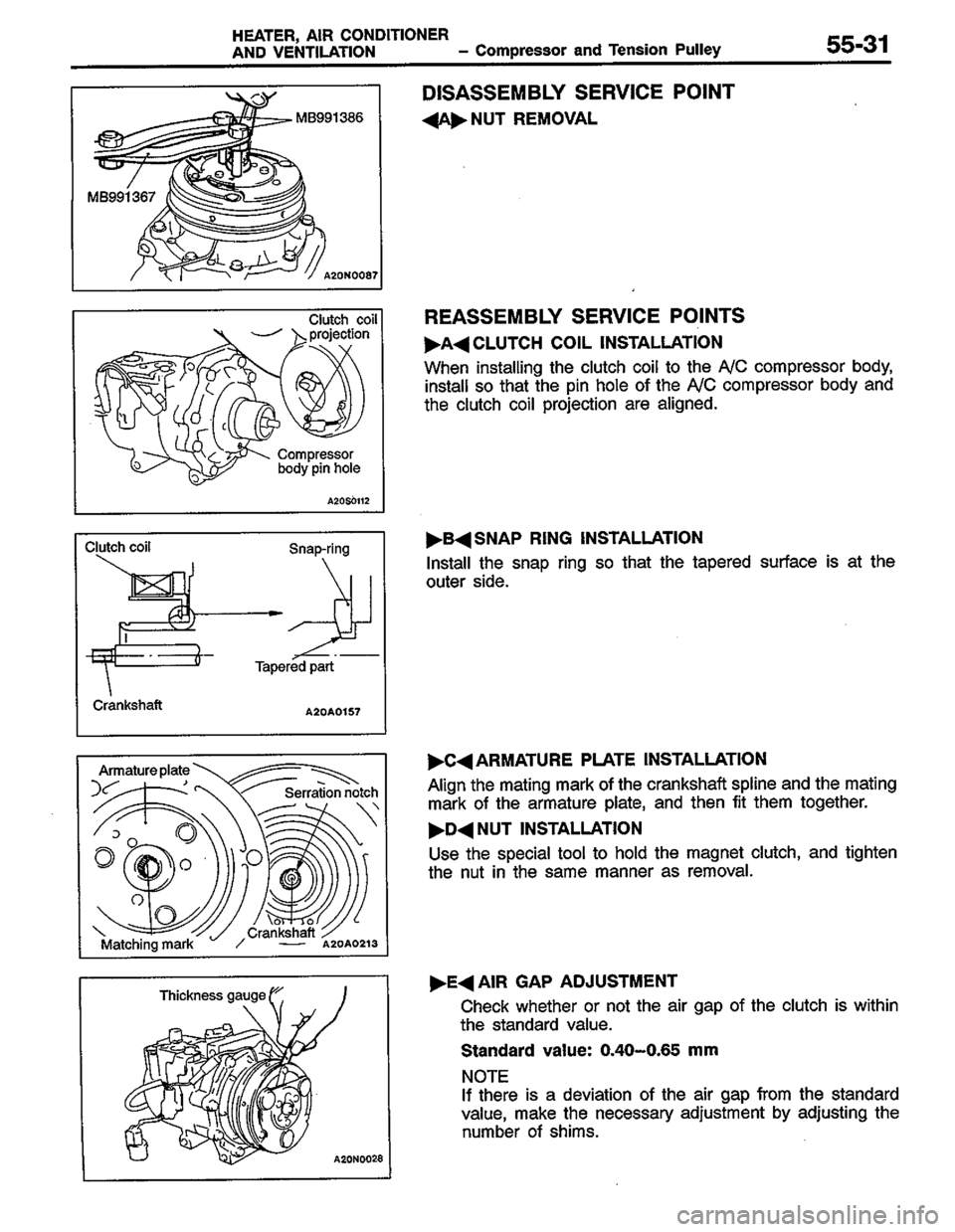 MITSUBISHI LANCER 1996  Workshop  Service Repair Manual 
