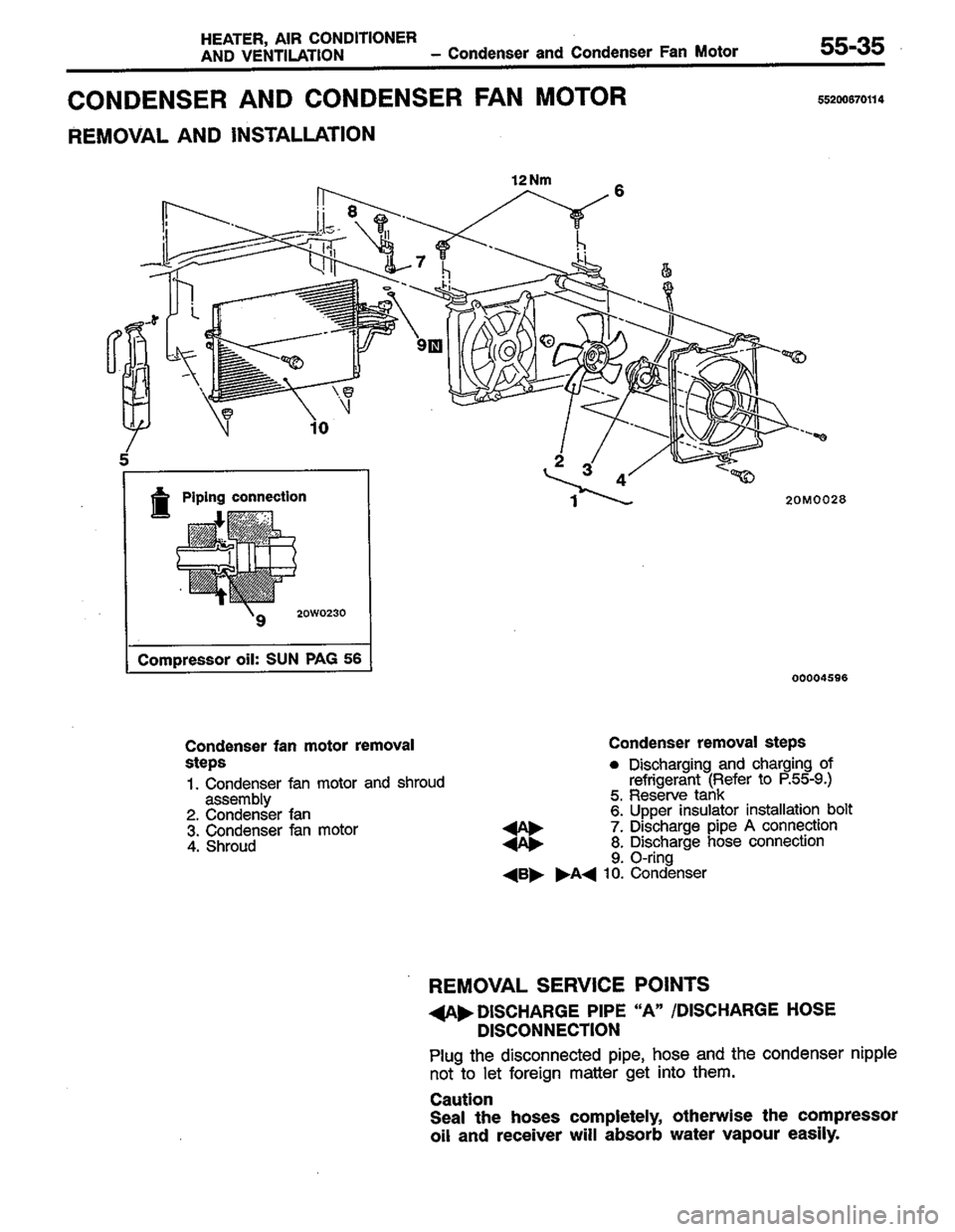 MITSUBISHI LANCER 1996  Workshop  Service Repair Manual 