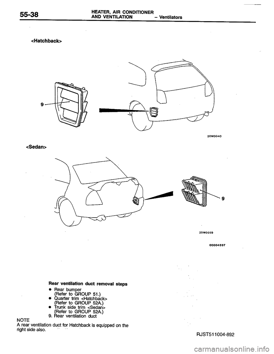 MITSUBISHI LANCER 1996  Workshop  Service Repair Manual 