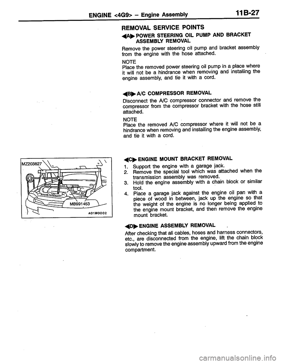 MITSUBISHI LANCER 1996  Workshop  Service Repair Manual 