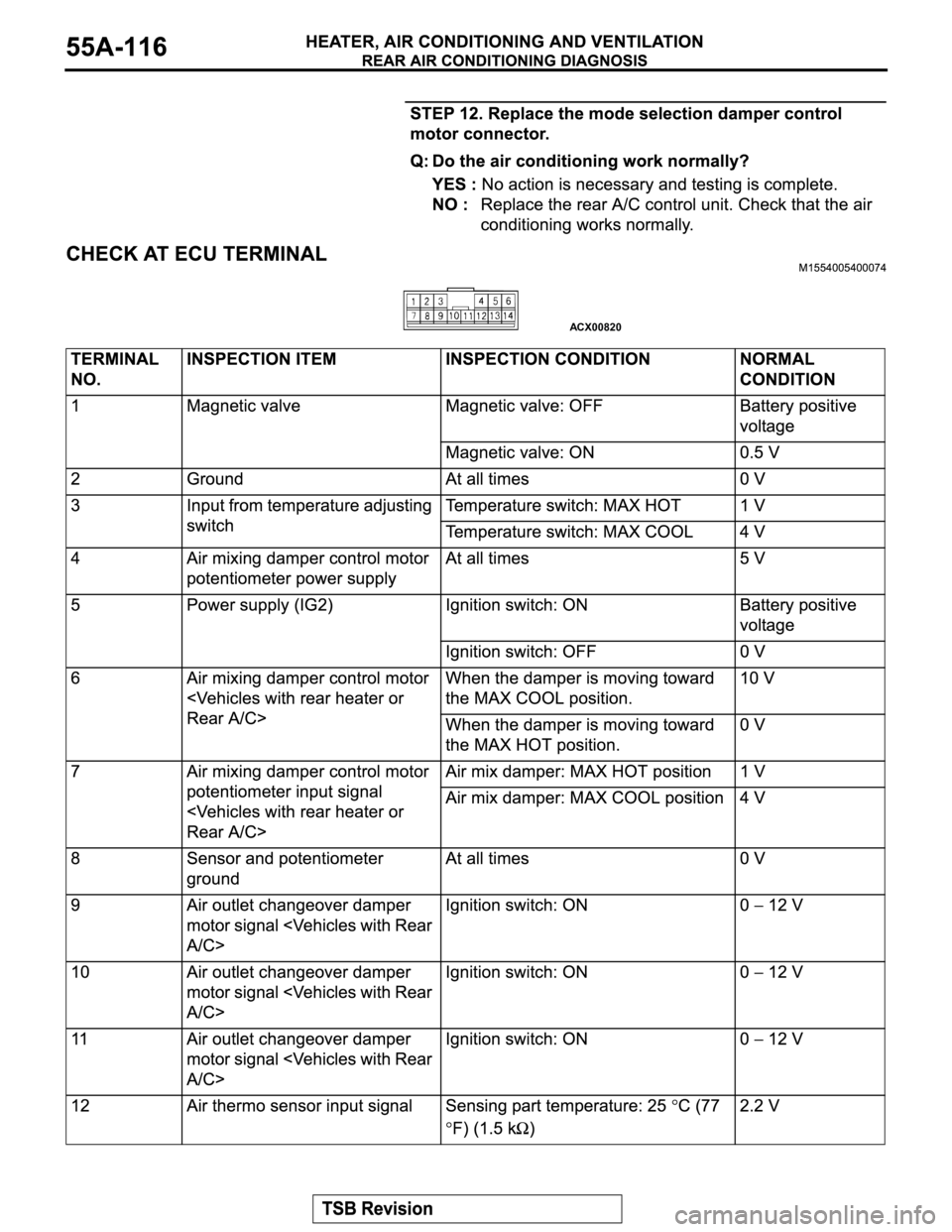 MITSUBISHI MONTERO 2003  Service Repair Manual ACX00820 