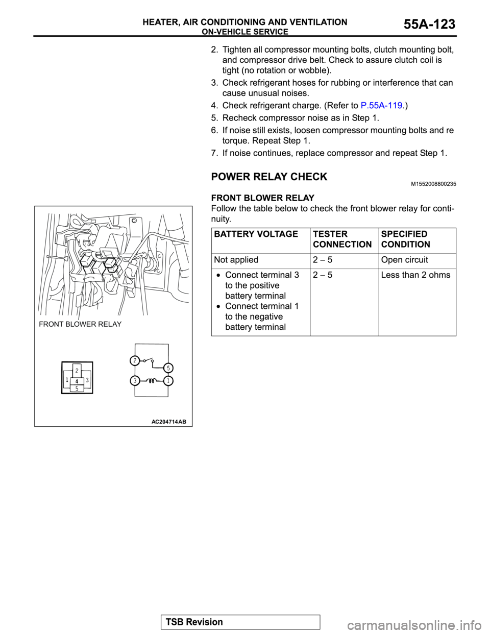 MITSUBISHI MONTERO 2003  Service Repair Manual AC204714AB
FRONT BLOWER RELAY 