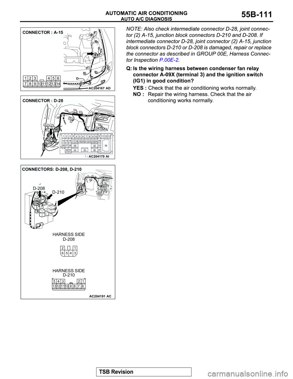 MITSUBISHI MONTERO 2003  Service Repair Manual AC204167
CONNECTOR : A-15
AD14 13 4
11 125 3
10 89 2
7 16
AC204170
CONNECTOR : D-28
AI
23
27
3228
33 16 1545
19 18
29 17
347
8
3522 21910
30
3631
37 25
24
23 6
20 1
14
2611 1312
38
AC204191
CONNECTORS