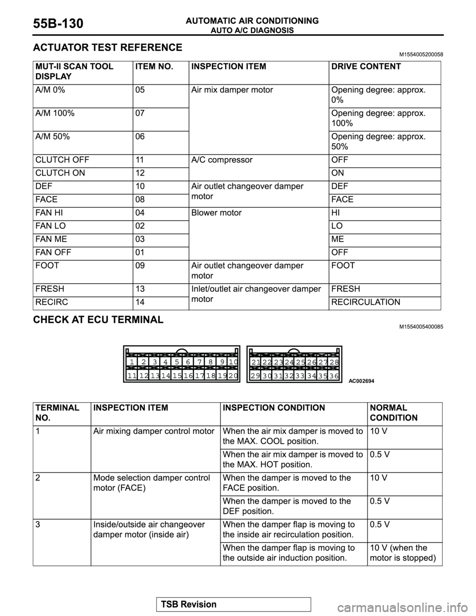 MITSUBISHI MONTERO 2003  Service Repair Manual AC002694 