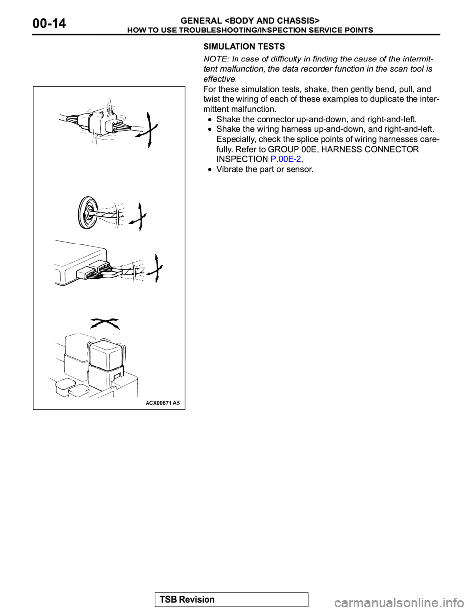 MITSUBISHI MONTERO 2003  Service Repair Manual ACX00871AB 