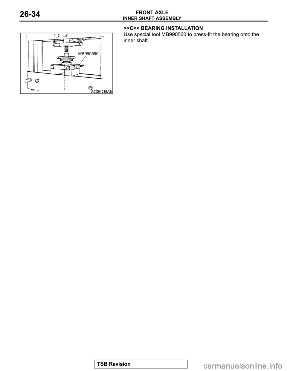 MITSUBISHI MONTERO 2003  Service Repair Manual ACX01016
AB
MB990560 