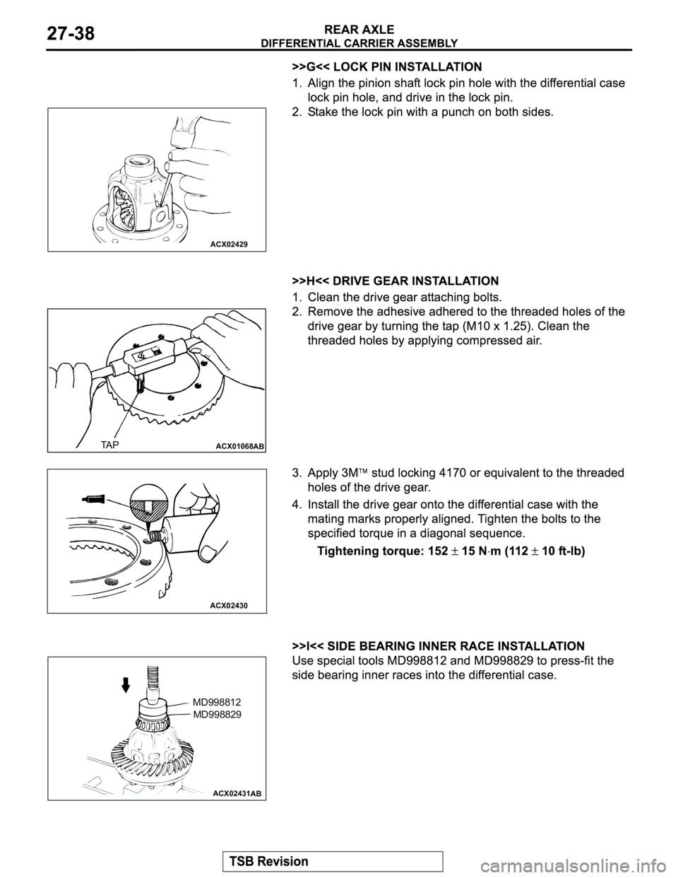 MITSUBISHI MONTERO 2003  Service Repair Manual ACX02429
ACX01068
ABTA P
ACX02430
ACX02431
AB
MD998812
MD998829 