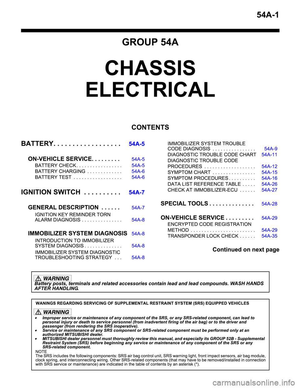 MITSUBISHI MONTERO 2004  Service Repair Manual 