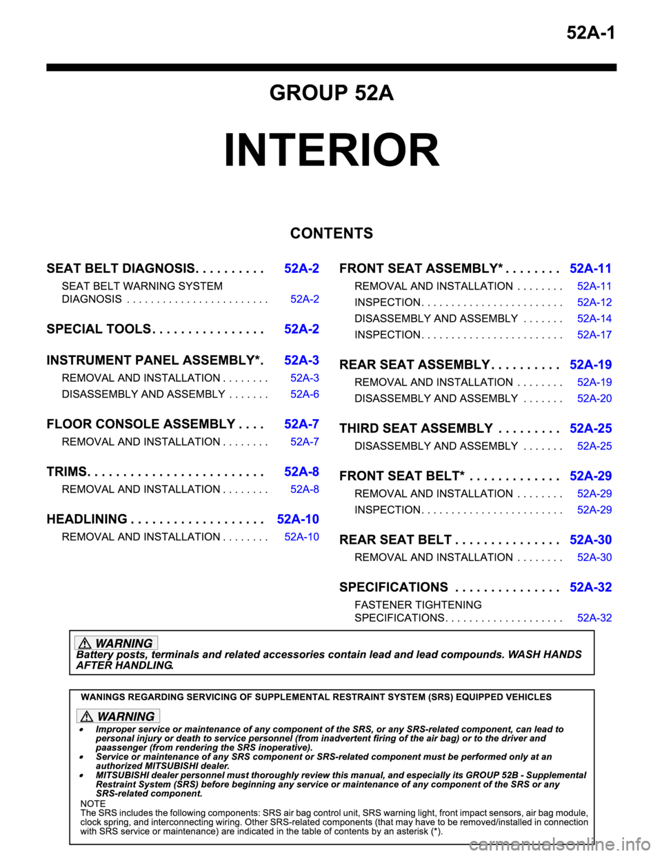MITSUBISHI MONTERO 2004  Service Repair Manual 