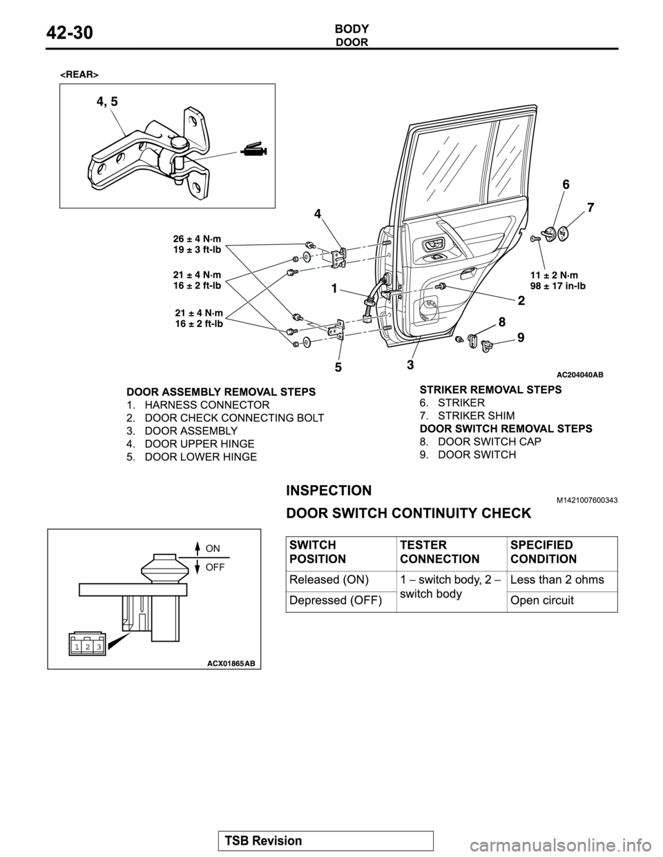 MITSUBISHI MONTERO 2004  Service Repair Manual ON
OFF 