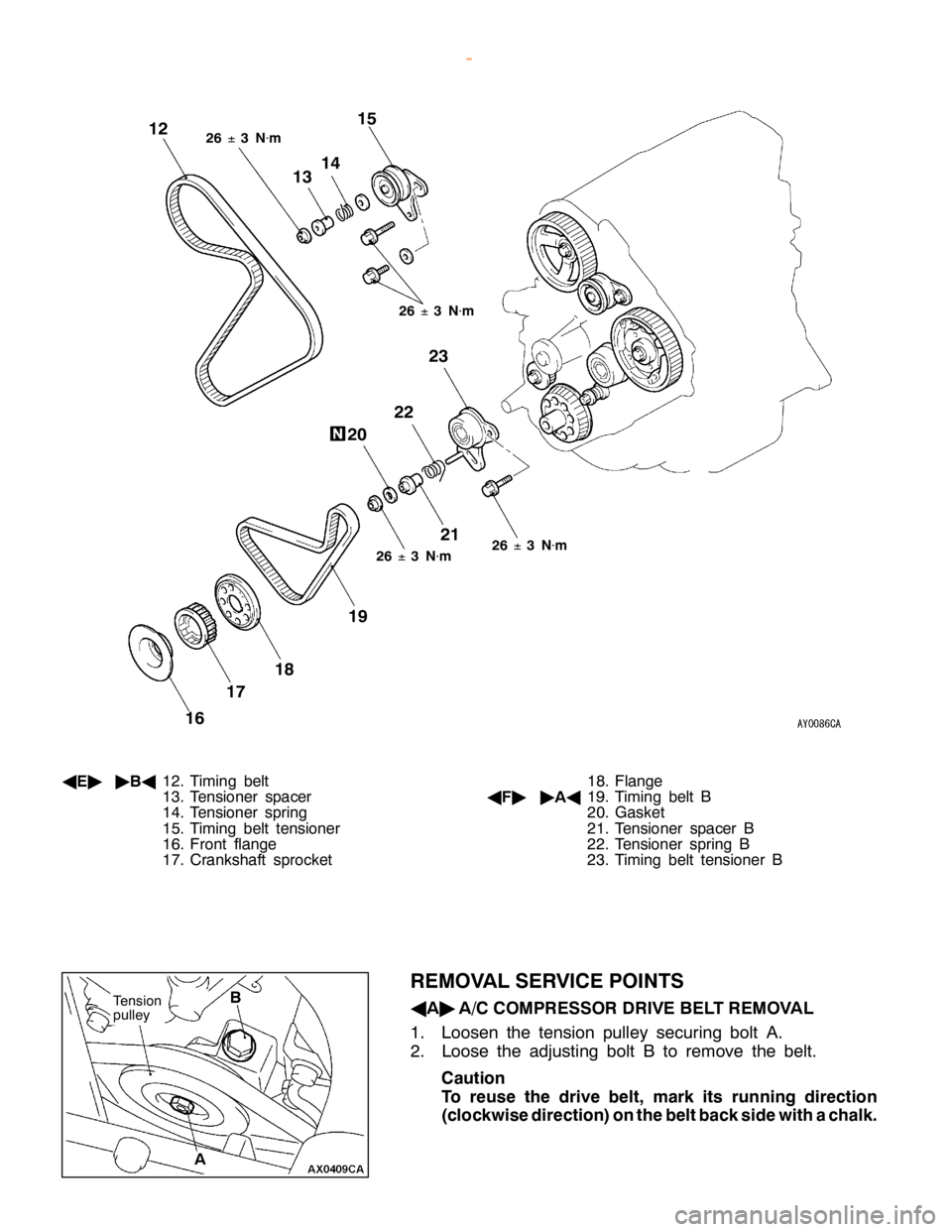 MITSUBISHI MONTERO 2000  Service Repair Manual 2
0
1 9
1 8
1 7 1
5
1 4
1 3
1 6 2
6
±3
N×m
2
6
±3
N×m
2 6
±3
N×m
2
6
±3
N×m   