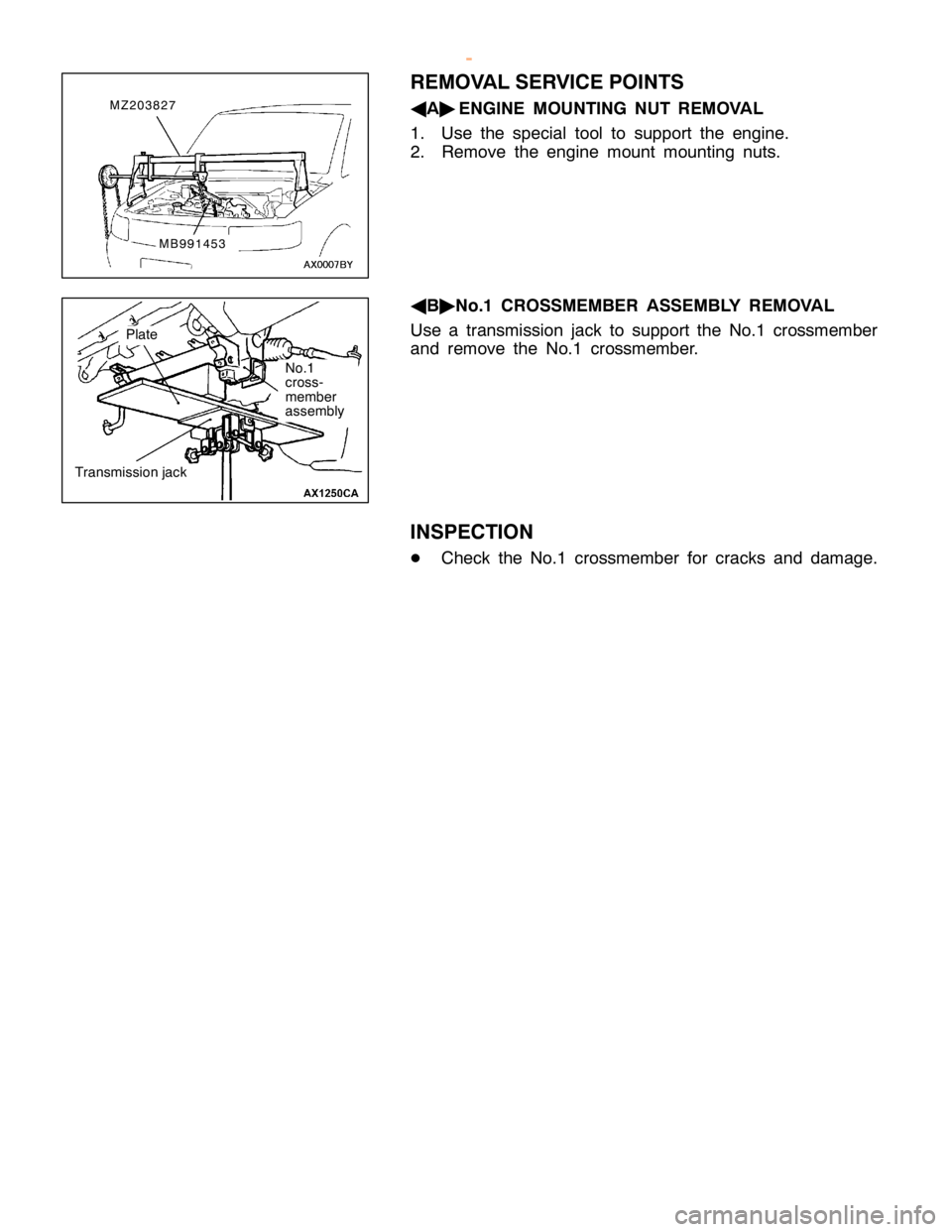 MITSUBISHI MONTERO 2000  Service Repair Manual M
B991453 P
la te N
o.1
c ro ss-
m em ber
a sse m bly
w
ww.W ork sh opM an uals .c o .u k
P urc h ased  f r o m  w ww.W ork sh opM an uals .c o .u k   