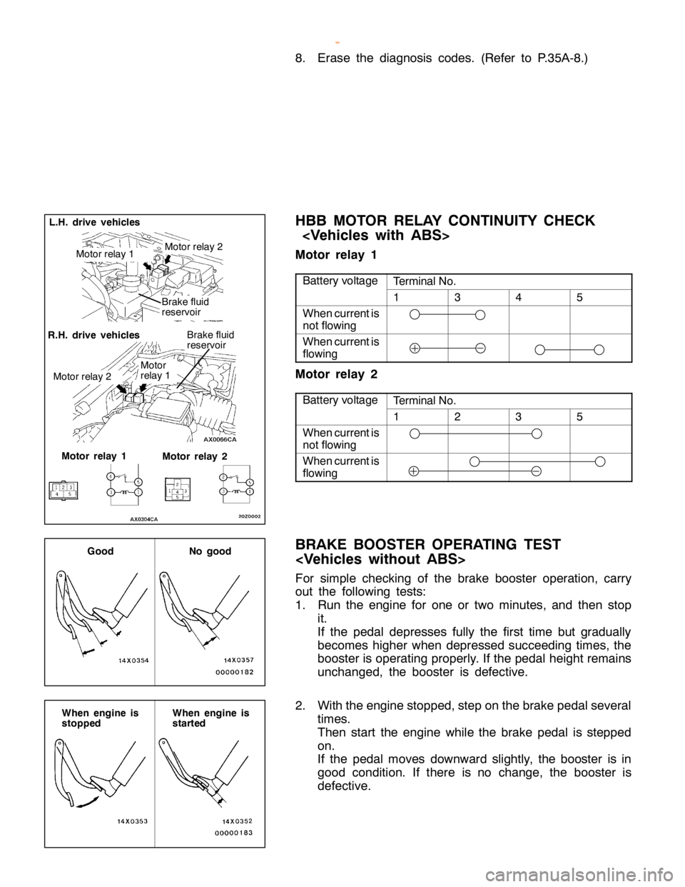 MITSUBISHI MONTERO 2000  Service Repair Manual T
e rm in alN o. 1 3 4 5
W
hen cu rre ntis
n otflo w in g W
hen cu rre ntis
f lo w in g T
e rm in alN o. 1 2 3 5
W
hen cu rre ntis
n otflo w in g W
hen cu rre ntis
f lo w in g M
oto r re la y 1 M
oto 