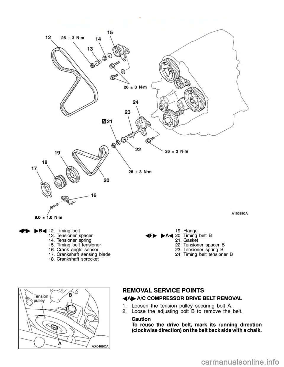 MITSUBISHI MONTERO 2000  Service Repair Manual 2
1
2 0
1
9
1 8 1
5
1 4
1 3
1 7 2
6 ±3 N·m
2
6 ±3 N·m
2 6 ±3 N·m
2
6 ±3 N·m 