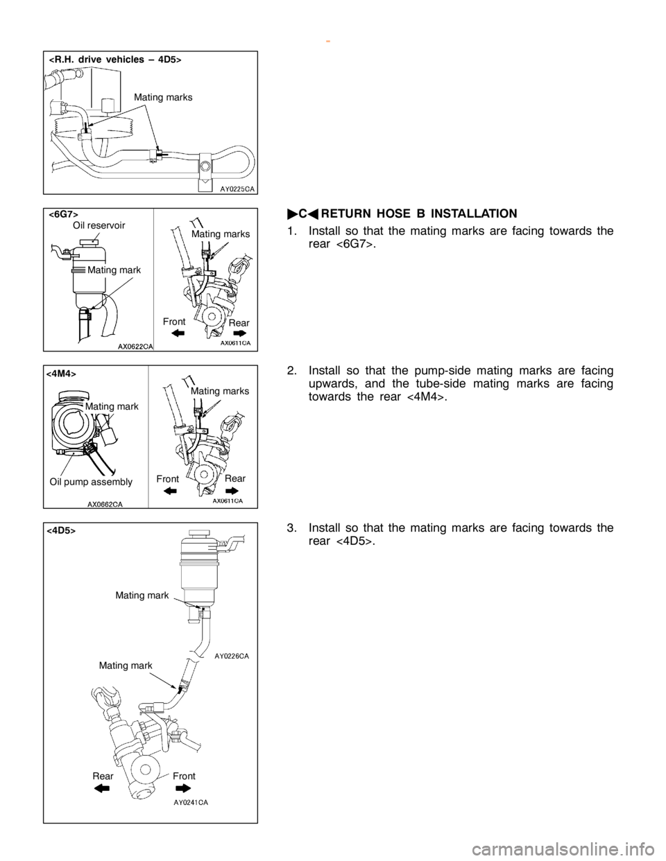 MITSUBISHI MONTERO 2000  Service Repair Manual F
ro nt R
ear O
il re se rv o ir
<
6G 7> M
atin g mark s R
ear F
ro nt O
il p um passe m bly M
atin g mark s F
ro nt M
atin g mark M
atin g mark
w
ww.W ork sh opM an uals .c o .u k
P urc h ased  f r o