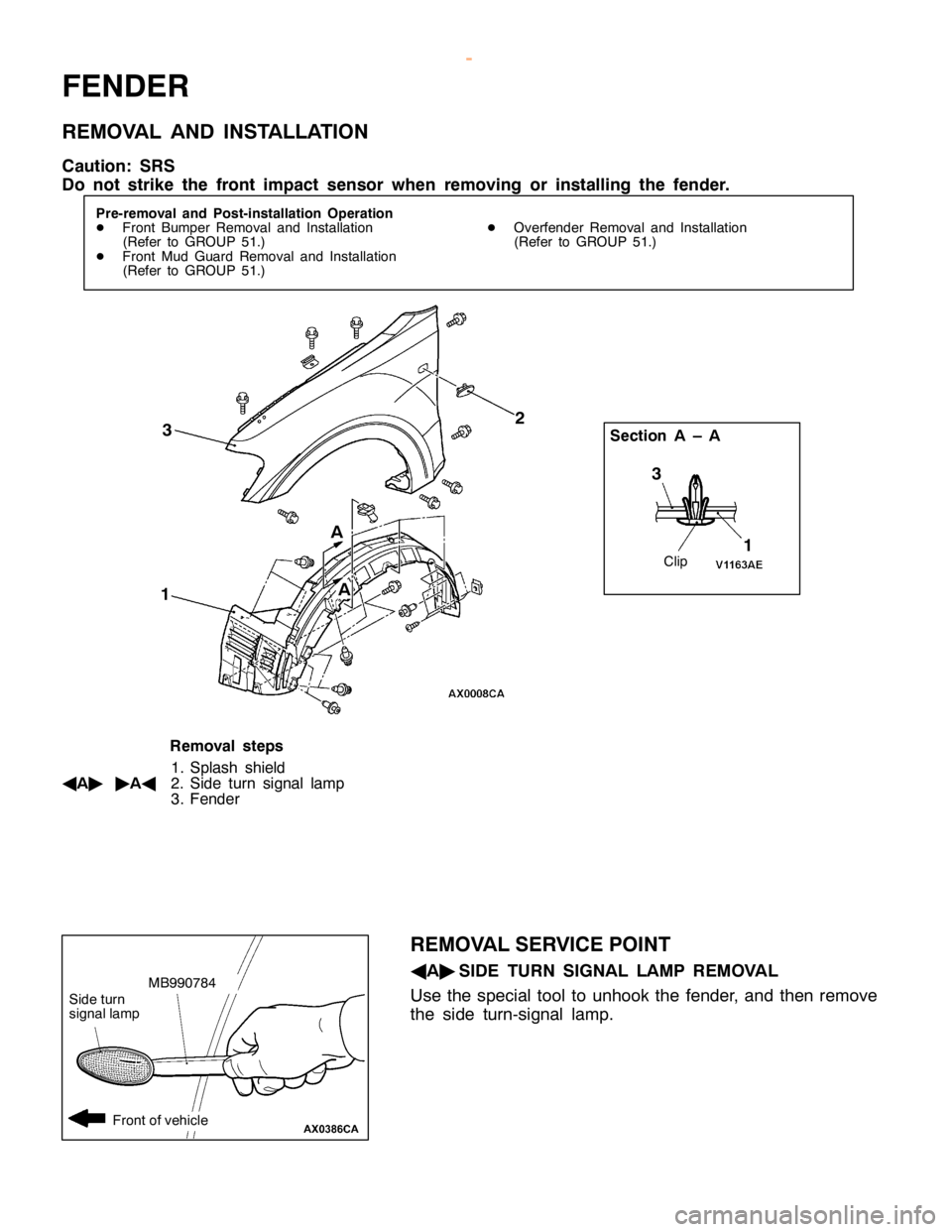MITSUBISHI MONTERO 2000  Service Repair Manual A
A
F
ro nt ofve hic le
w
ww.W ork sh opM an uals .c o .u k
P urc h ased  f r o m  w ww.W ork sh opM an uals .c o .u k   
