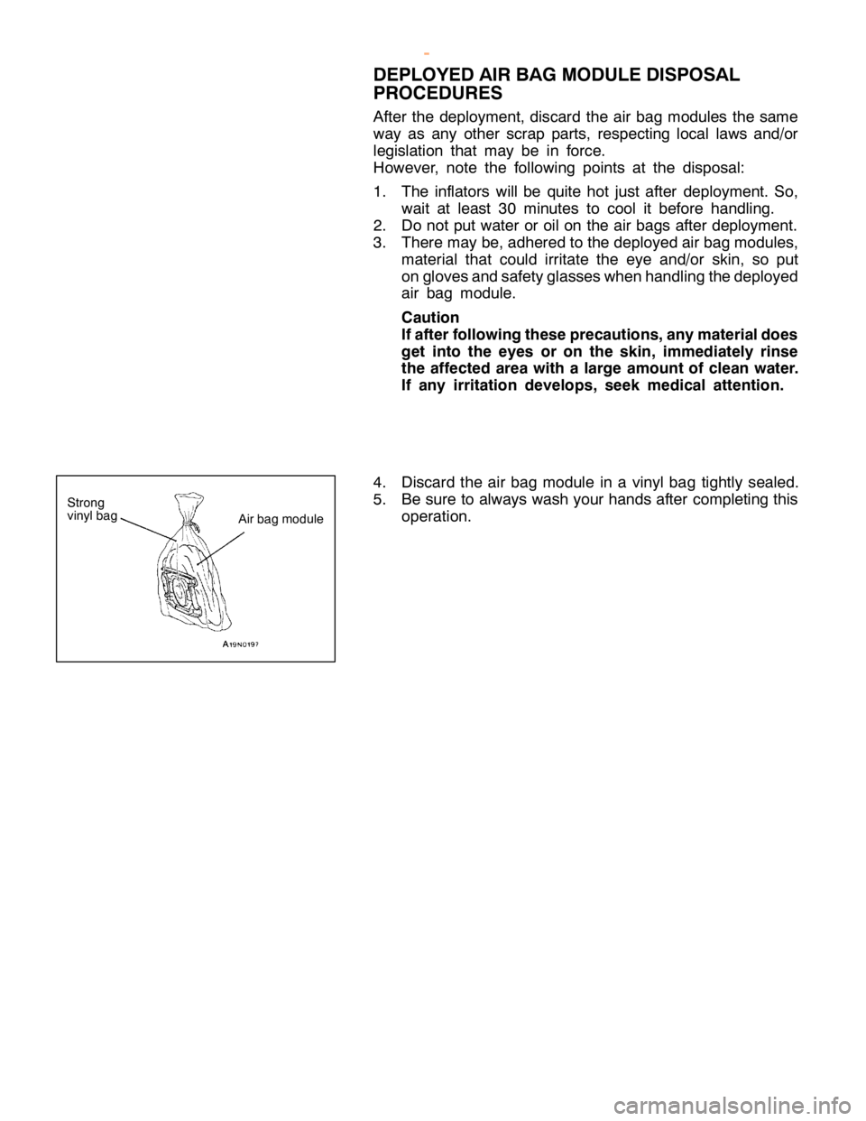 MITSUBISHI MONTERO 2000  Service Repair Manual A
ir bag m odule
w
ww.W ork sh opM an uals .c o .u k
P urc h ased  f r o m  w ww.W ork sh opM an uals .c o .u k  
