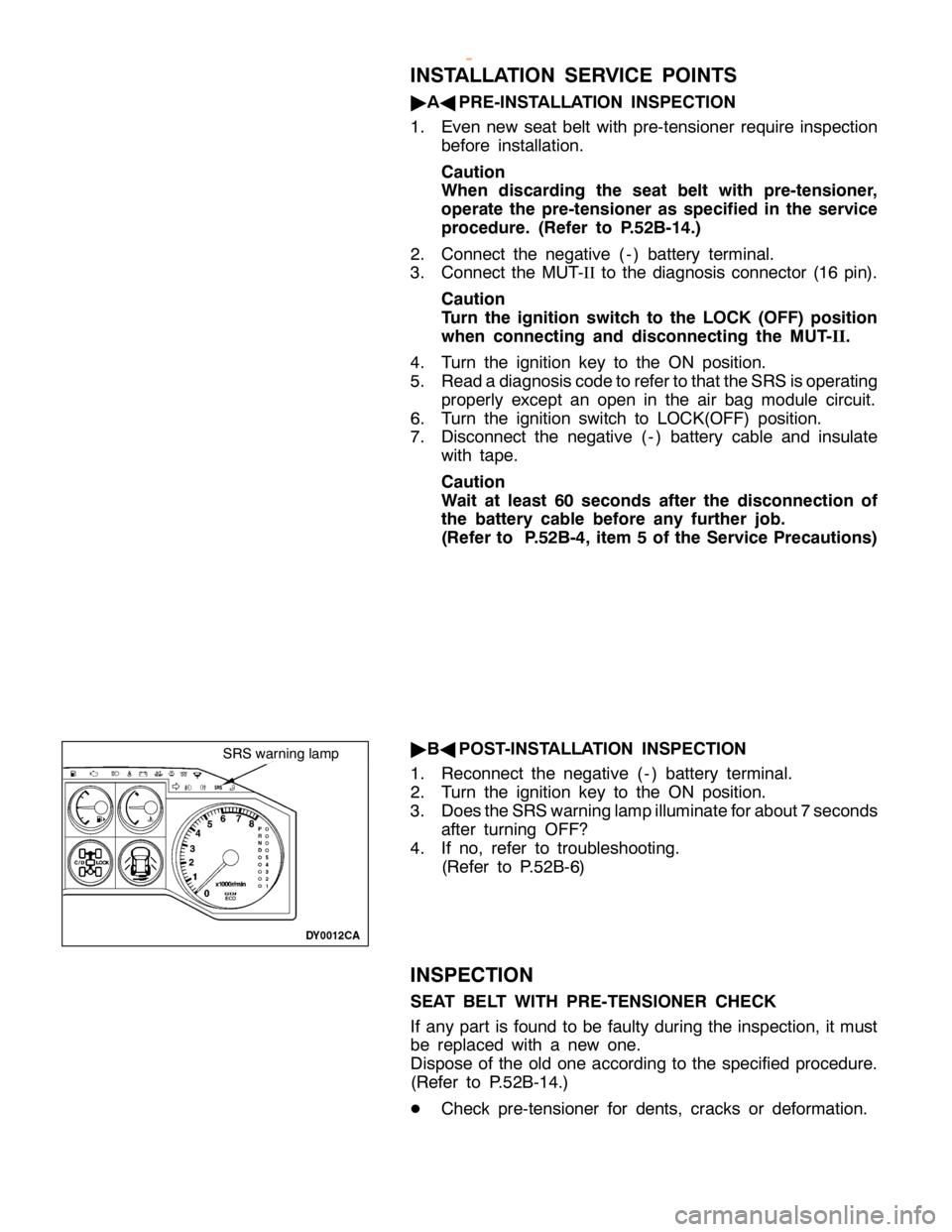 MITSUBISHI MONTERO 2000  Service Repair Manual 