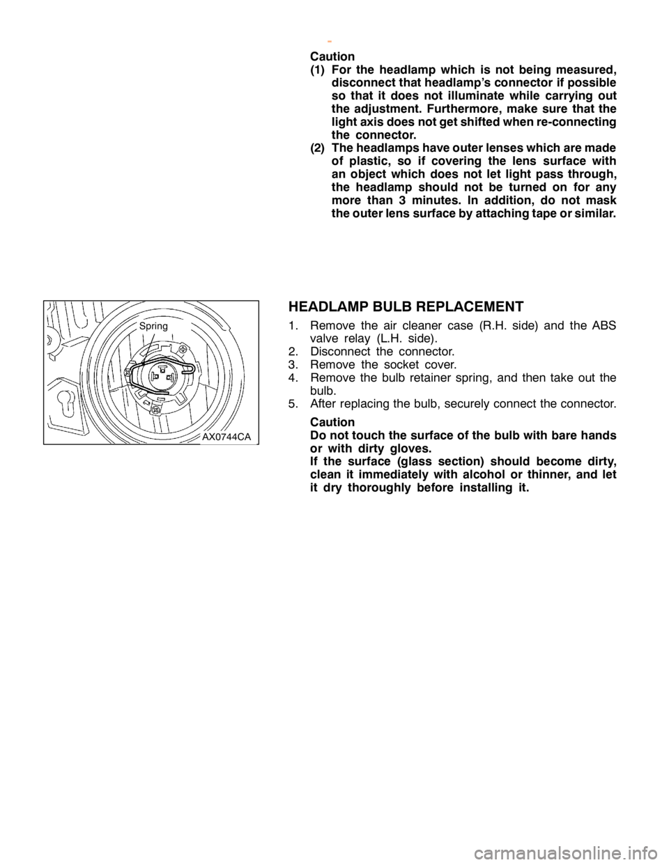 MITSUBISHI MONTERO 2000  Service Repair Manual A
X0744C A
w
ww.W ork sh opM an uals .c o .u k
P urc h ased  f r o m  w ww.W ork sh opM an uals .c o .u k  