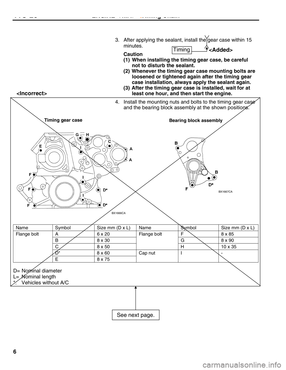 MITSUBISHI MONTERO 2000  Service Repair Manual A
6 x  2 0 F8 x  8 5 B
8 x  3 0 G8 x  9 0 C
8 x  5 0 F
la ng e b olt
H 10 x  3 5 D
* 8 x  6 0 F
la ng e b olt
E 8 x  7 5 C
ap n ut I - g T
im in g   