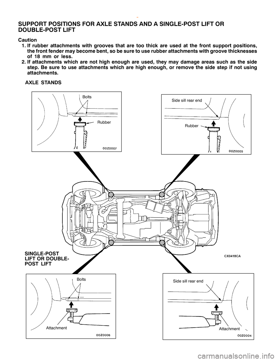 MITSUBISHI MONTERO 2000  Service Repair Manual S
id e sill re ar end S
IN G LE -P O ST
L IF T OR DO UBLE -
P O ST LIF T R
ubber B
olt s B
olt s A
tta ch m ent A
tta ch m ent
w
ww.W ork sh opM an uals .c o .u k
P urc h ased  f r o m  w ww.W ork sh 
