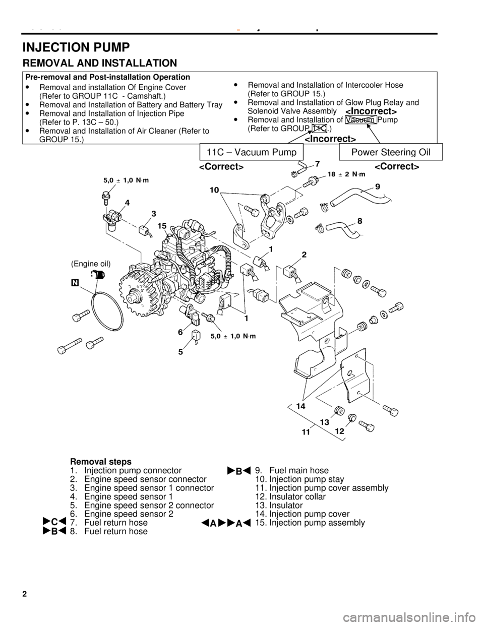 MITSUBISHI MONTERO 2000  Service Repair Manual P
um p
( R efe r to  G RO UP 1 1C .
) j p p y g1
1C  –  V acu u m  P um p <
In co rre ct>
< C orre ct>
( E ng in e o il)
w
ww.W ork sh opM an uals .c o .u k
P urc h ased  f r o m  w ww.W ork sh opM 