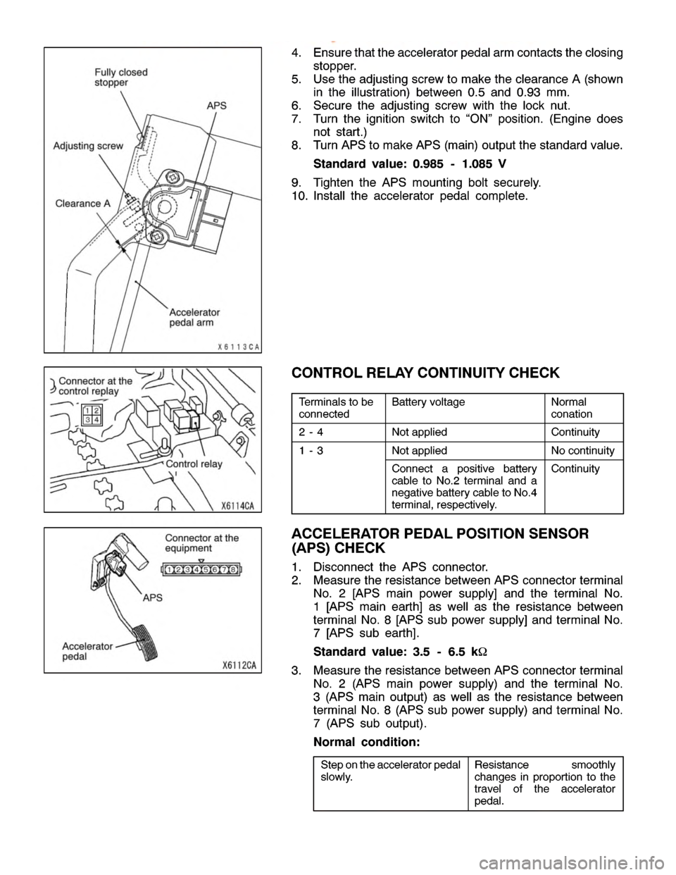 MITSUBISHI MONTERO 2000  Service Repair Manual B
atte ry vo lt a ge N
orm al
c o natio n 2
-4 N
ota pplie d C
ontin uit y 1
-3 N
ota pplie d N
o co ntin uit y C
onnect a posit iv e batte ry
c a ble to No.2 te rm in al and a
n egativ e batte ry ca 