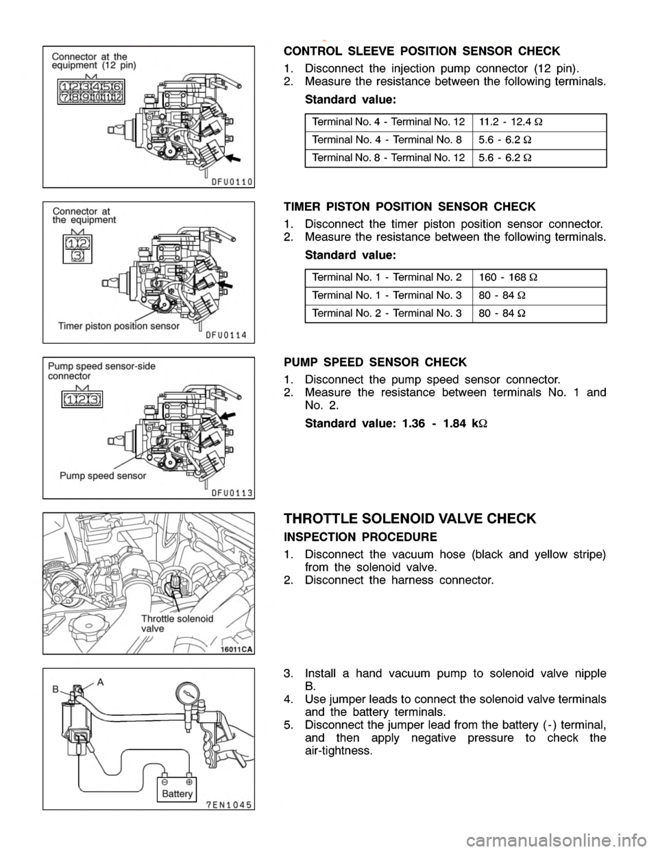 MITSUBISHI MONTERO 2000  Service Repair Manual 1
1 .2 -12.4 Ω 5
.6 -6.2 Ω 5
.6 -6.2 Ω 1
60 -168 Ω 8
0 -84 Ω 8
0 -84 Ω C
→nnect→ ± at
t h e e°×ip m ent T
im e± pis t→ n p→sit i→ n se ns→ ± P
×m p sp eed se ns→ ±-s i