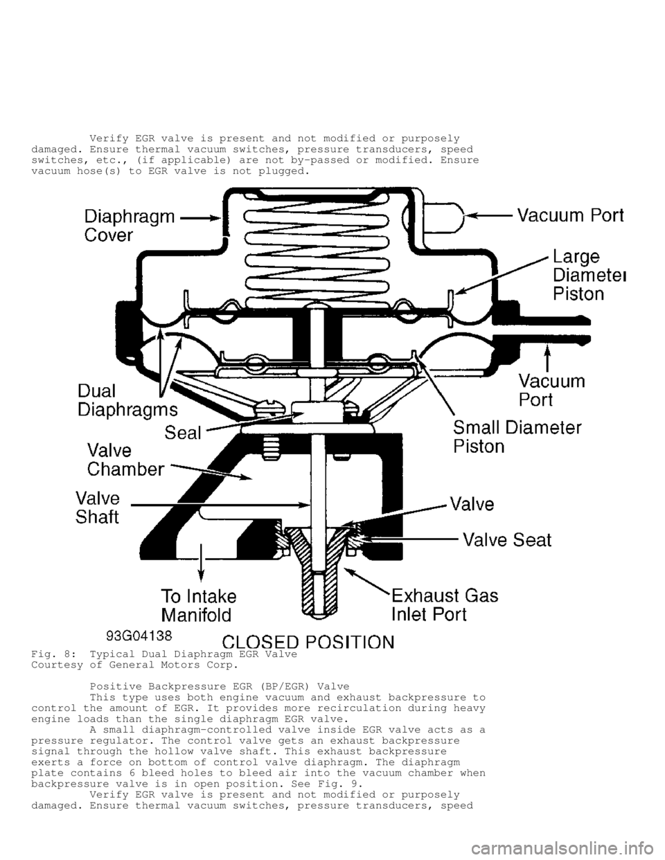 MITSUBISHI MONTERO 1991 Service Manual Verify EGR valve is present and not modified or purposely
damaged. Ensure thermal vacuum switches, pressure transducers, speed
switches, etc., (if applicable) are not by-passed or modified. E MITSUBISHI MONTERO 1991 Service Manual Verify EGR valve is present and not modified or purposely
damaged. Ensure thermal vacuum switches, pressure transducers, speed
switches, etc., (if applicable) are not by-passed or modified. E